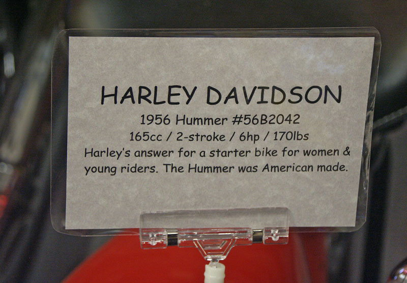 1956 Harley-Davidson Hummer motorcycle