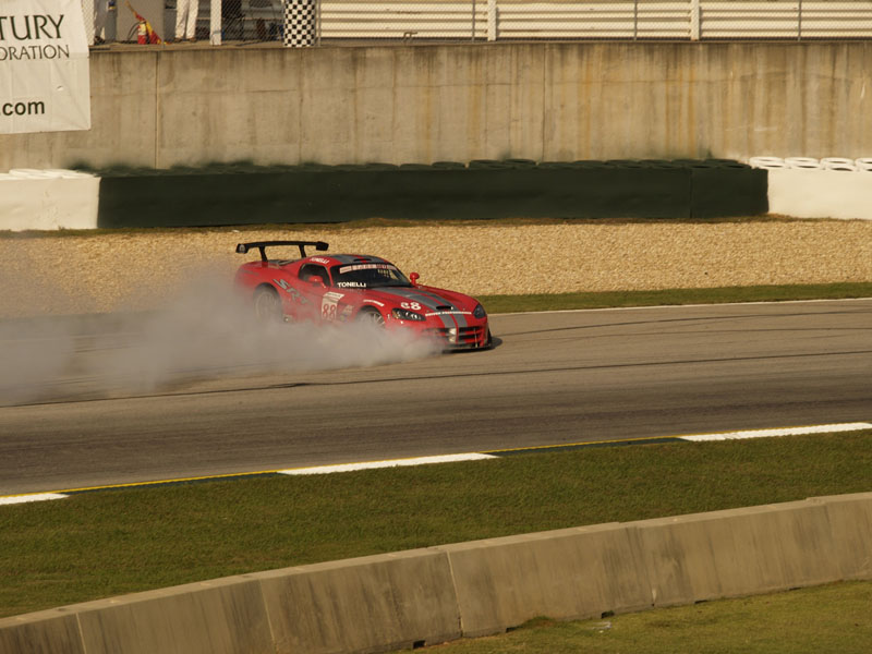 Peter Tonelli Dodge Viper race car spin